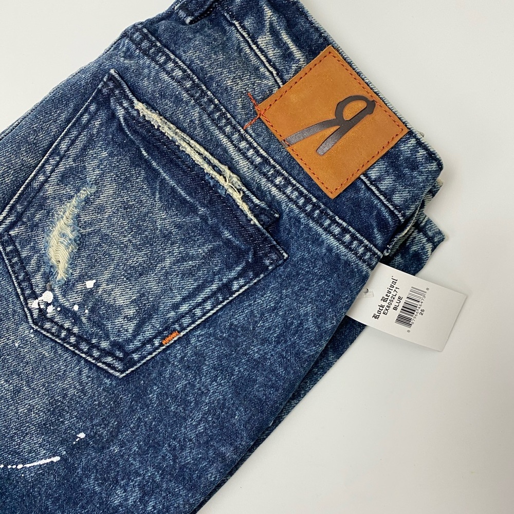 Rock Revival slouchy straight distressed jeans 25 - Picture 8 of 12